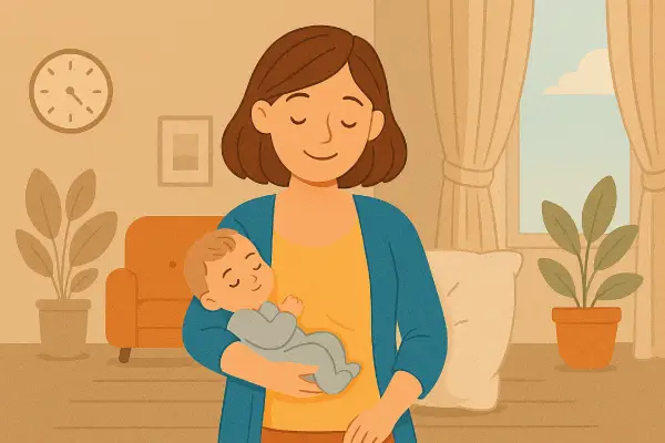 Sala organizada com itens de bebê